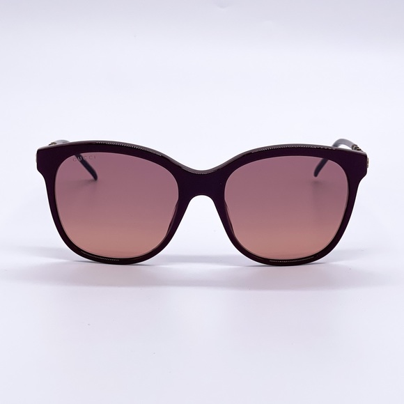 LNEW GUCCI WOMEN BURGUNDY SUNGLASSES - Picture 3 of 6